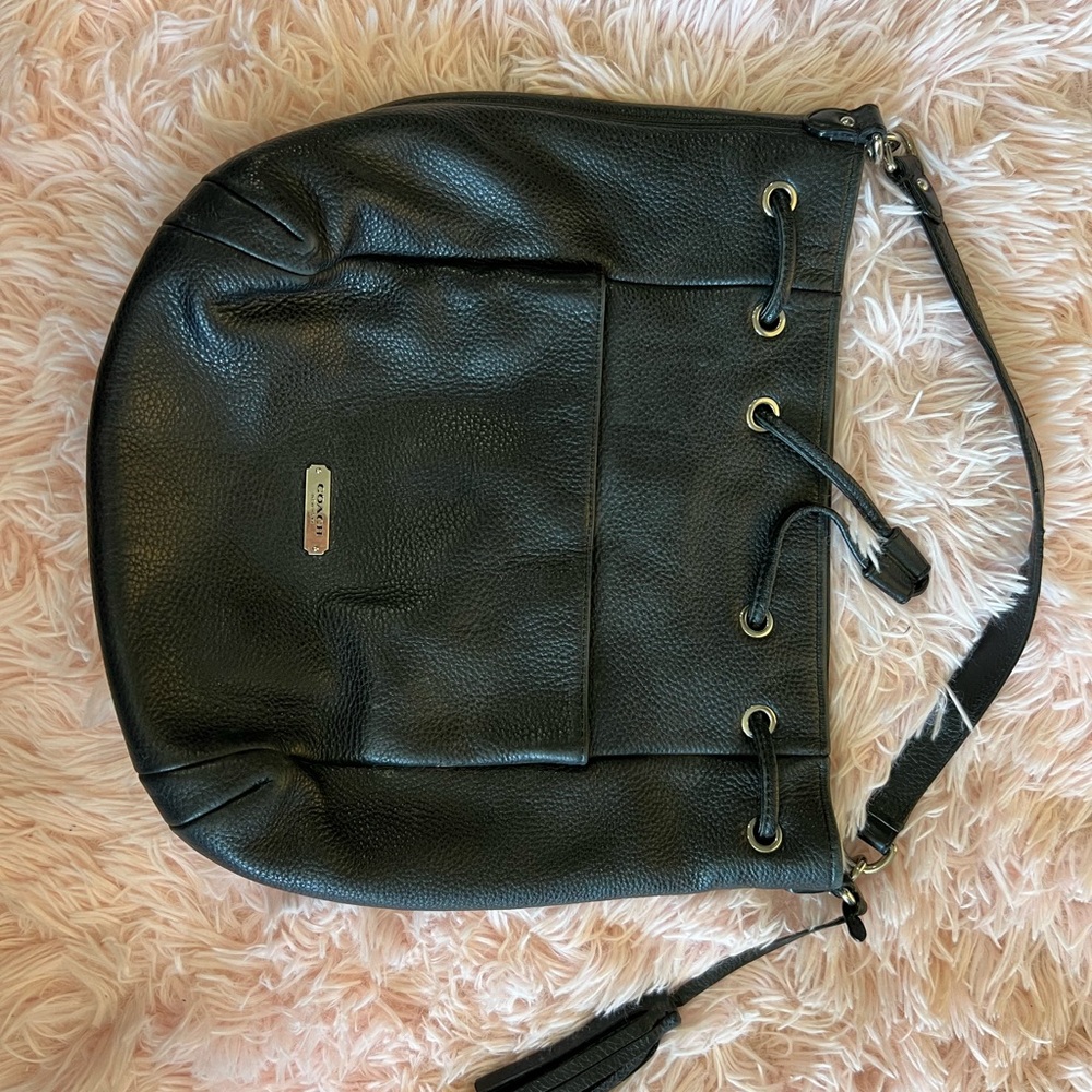 Black Coach Leather Purse